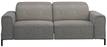 20% korting - Leen Bakker - Bank Dave 3-zits - Elektrisch Verstelbaar - Pure - Stof - Grijs - 105x198x79 Cm