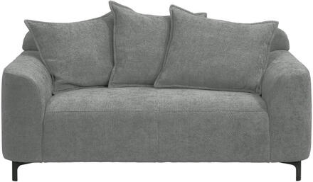 20% korting - Leen Bakker - Bank Elsa 2-zits - Eden - Grijs - Stof - Wit - 99x168x84 Cm