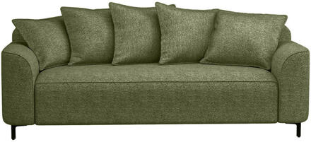 20% korting - Leen Bakker - Bank Elsa 3-zits - Anthology - Stof - Groen - 99x228x84 Cm