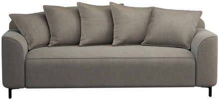 20% korting - Leen Bakker - Bank Elsa 3-zits - Eden - Stof - Taupe - 99x228x84 Cm