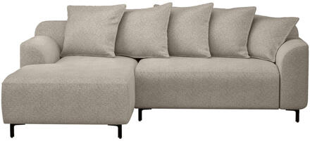 20% korting - Leen Bakker - Bank Elsa Met Chaise Longue Links - Anthology - Stof - Beige - 177x246x84 Cm