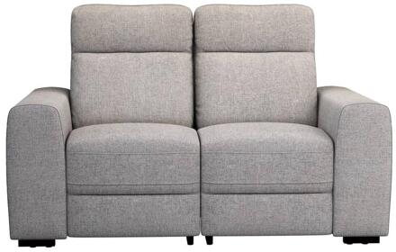 20% korting - Leen Bakker - Bank James 2-zits - Belfast - Stof - Grijs - 95x160x100 Cm