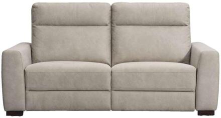 20% korting - Leen Bakker - Bank James 3-zits - Zilver - Polyester/Lederlook - Grijs - 95x198x100 Cm