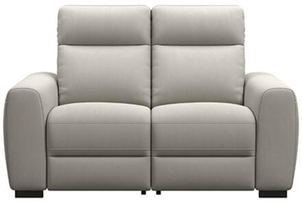 20% korting - Leen Bakker - Bank James Elektrisch Verstelbaar 2-zits - Gaucho - Licht - Stof - Grijs - 95x160x100 Cm