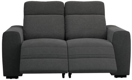20% korting - Leen Bakker - Bank James Elektrisch Verstelbaar 2-zits - Supple - Antraciet - Stof - Grijs - 95x160x100 Cm