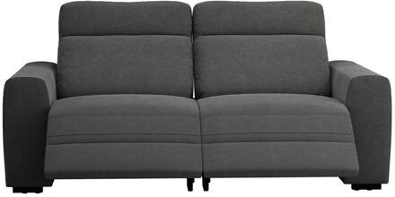 20% korting - Leen Bakker - Bank James Elektrisch Verstelbaar 3-zits - Supple - Antraciet - Stof - Grijs - 95x198x100 Cm