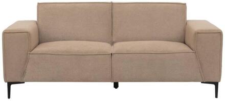 20% korting - Leen Bakker - Bank Romy - 2-zits - Curio - Stof - Beige - 90x195x78 Cm