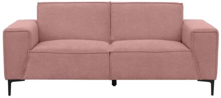20% korting - Leen Bakker - Bank Romy 2-zits - Curio - Stof - Roze - 90x195x78 Cm