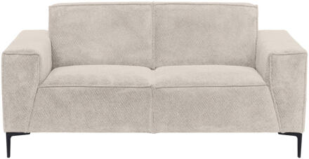 20% korting - Leen Bakker - Bank Romy 2-zits - Egon - Stof - Beige - 90x195x78 Cm