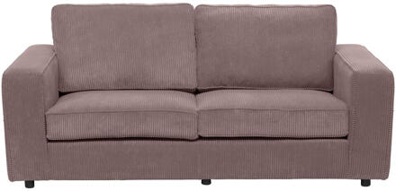 20% korting - Leen Bakker - Bank Stuttgart 3-zits - Stof - Roze - 94x195x80 Cm