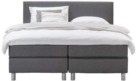 20% korting - Leen Bakker - Boxcombinatie Alta 6-delig - Donker - 180x200cm - Stof - Grijs