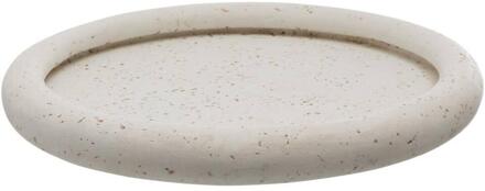 20% korting - Leen Bakker - Decoratie Tray Nordic - Off-white - Ø26cm - Cement - Crème