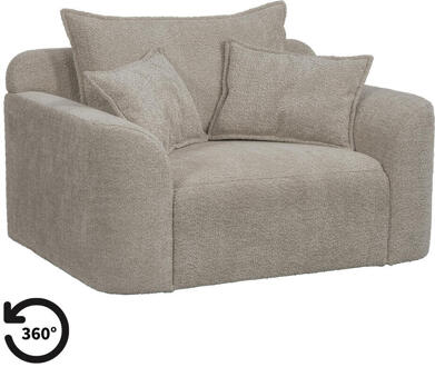 20% korting - Leen Bakker - Draaibare Loveseat Elsa - Anthology - Stof - Beige - 99x128x84 Cm