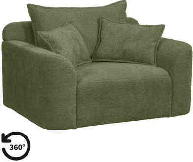 20% korting - Leen Bakker - Draaibare Loveseat Elsa - Anthology - Stof - Groen - 99x128x84 Cm