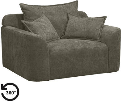 20% korting - Leen Bakker - Draaibare Loveseat Elsa - Eden - Mokka - Stof - Bruin - 99x128x84 Cm