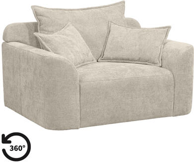20% korting - Leen Bakker - Draaibare Loveseat Elsa - Eden - Stof - Beige - 99x128x84 Cm