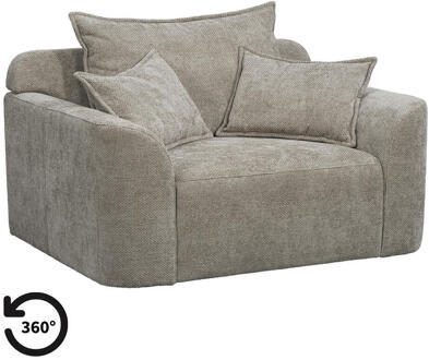 20% korting - Leen Bakker - Draaibare Loveseat Elsa - Eden - Stof - Taupe - 99x128x84 Cm