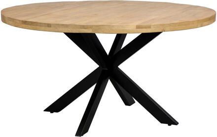 20% korting - Leen Bakker - Eettafel Travis Rond - Mango - Ø150 Cm - Mangohout - Bruin