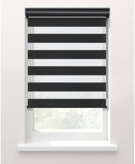 20% korting - Leen Bakker - Fenstr Duo Rolgordijn Planos Lichtdoorlatend - 15048 - Polyester - Zwart - 120x10x10 Cm