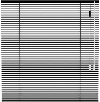 20% korting - Leen Bakker - Fenstr Jaloezie 25mm Glans - (15027) - Aluminium - Zwart - 120x10x10 Cm