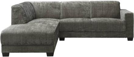 20% korting - Leen Bakker - Hoekbank Aberdeen Links - Cremona - Stof - Grijs - 219x261x84 Cm
