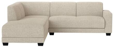 20% korting - Leen Bakker - Hoekbank Aberdeen Links - Kansas - Stof - Crème - 219x261x84 Cm