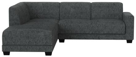 20% korting - Leen Bakker - Hoekbank Aberdeen Links - Kansas - Stof - Grijs - 219x261x84 Cm