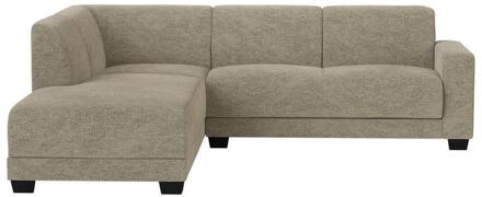 20% korting - Leen Bakker - Hoekbank Aberdeen Links - Rebel - Stof - Taupe - 219x261x84 Cm