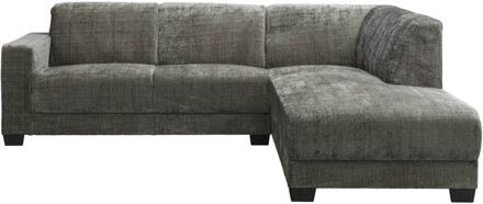 20% korting - Leen Bakker - Hoekbank Aberdeen Rechts - Cremona - Stof - Grijs - 219x261x84 Cm
