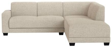 20% korting - Leen Bakker - Hoekbank Aberdeen Rechts - Kansas - Stof - Crème - 219x261x84 Cm