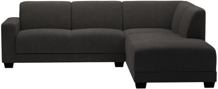 20% korting - Leen Bakker - Hoekbank Aberdeen Rechts - Preston - Antraciet - Stof - Grijs - 219x261x84 Cm
