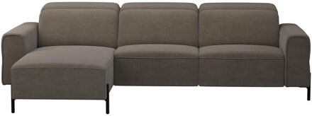 20% korting - Leen Bakker - Hoekbank Dave Links - Billy Joe - Stof - Grijs - 172x275x79 Cm