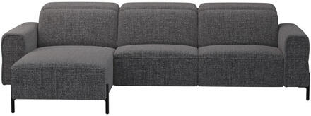 20% korting - Leen Bakker - Hoekbank Dave Links - Chacha - Stof - Grijs - 172x275x79 Cm