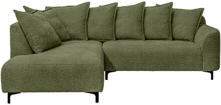 20% korting - Leen Bakker - Hoekbank Elsa Links - Anthology - Stof - Groen - 204x243x84 Cm