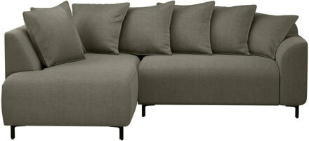 20% korting - Leen Bakker - Hoekbank Elsa Links - Eden - Mokka - Stof - Bruin - 204x243x84 Cm