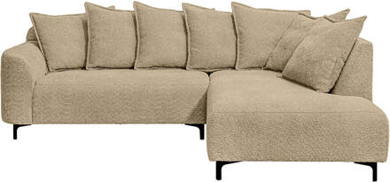 20% korting - Leen Bakker - Hoekbank Elsa Rechts - Anthology - Stof - Taupe - 204x243x84 Cm