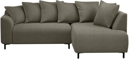 20% korting - Leen Bakker - Hoekbank Elsa Rechts - Eden - Mokka - Stof - Bruin - 204x243x84 Cm