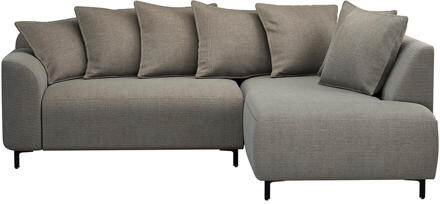 20% korting - Leen Bakker - Hoekbank Elsa Rechts - Eden - Stof - Taupe - 204x243x84 Cm