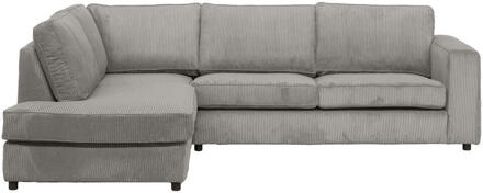 20% korting - Leen Bakker - Hoekbank Stuttgart Links - Stof - Grijs - 205x265x80 Cm