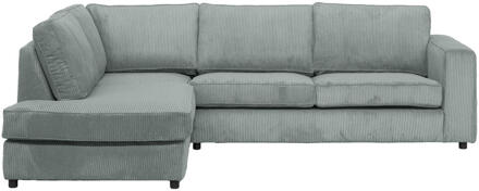 20% korting - Leen Bakker - Hoekbank Stuttgart Links - Stof - Groen - 205x265x80 Cm