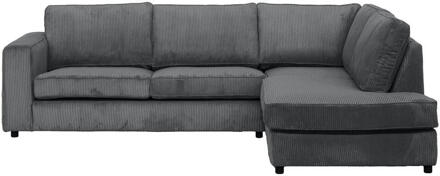 20% korting - Leen Bakker - Hoekbank Stuttgart Rechts - Antraciet - Stof - Grijs - 205x265x80 Cm
