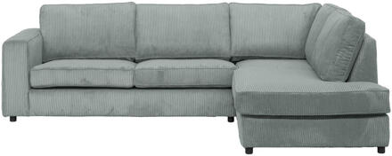 20% korting - Leen Bakker - Hoekbank Stuttgart Rechts - Stof - Groen - 205x265x80 Cm