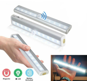 20 LED Motion Sensor Closet Lights Wireless Under Cabinet Light USB Rechargeable