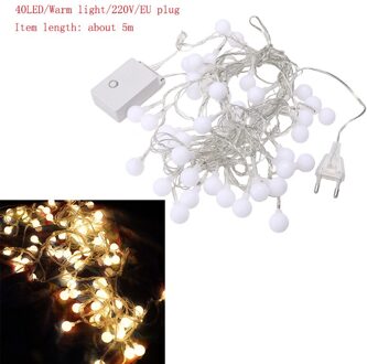 20 Leds Katoenen Bal String Lights Outdoor Decoratie Fairy Lights Valentine Guirlande Kerst Globe Verlichting C warm wit