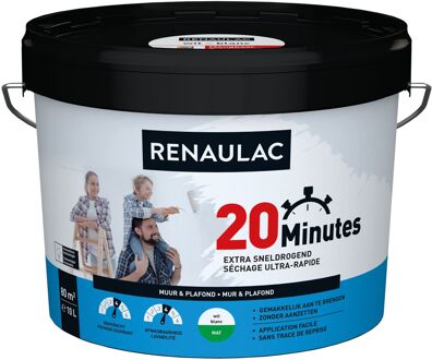 20 Minutes Muurverf - Mat - Wit - 10l