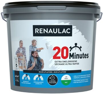 20 Minutes Muurverf - Mat - Wit - 5l