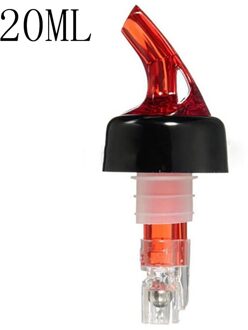 20 Ml/30 Ml Draagbare Kwantitatieve Wijn Schenker Alcohol Liquid Dispenser Meten Olie Fles Uitloop Wijn Decanter Bar Accessoires 20ml rood
