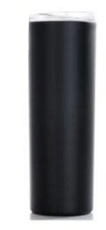 20 Oz Mok Met Deksel & Stro Wijn Cups Rvs Tumbler Geïsoleerde Thermos Cup Reizen Koffie Mok Bier Mok zwart