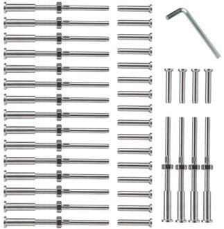 20 Pairs Rvs 316 Grade Kabel Reling Schroefdraad Stud Spanner Ontvanger & Platte Kop Stemball Terminal Voor 1/8 Kabel