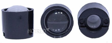 20 pcs 100 pcs Zwart Wit 10 Graden LED LENS Focus Reflector Collimator 14.5mm Voor 1 W 3 W 5 W High Power Star LED Light zwart houder / 20stk